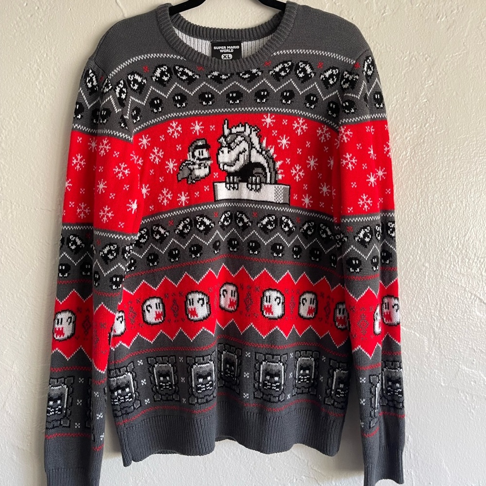 Super Mario World XL Christmas Sweater